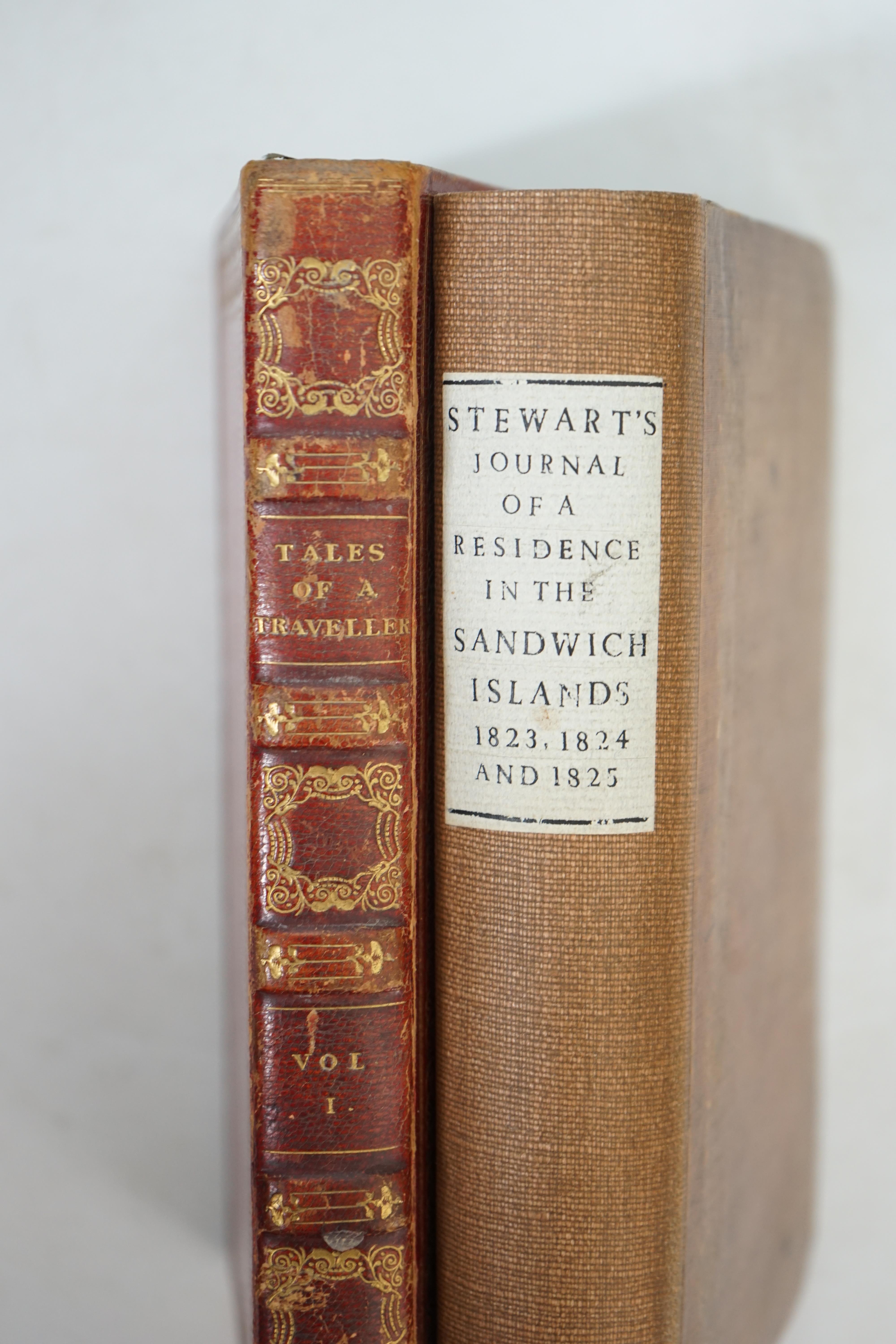 Stewart, Charles Samuel - Journal of a Residence in the Sandwich Islands, during the years 1823, 1824, and 1825, 3rd edition, 8vo, rebound cloth, with 1 folded engraved map and 1 plate (of 3), H. Fisher, Son, & P.Jackson